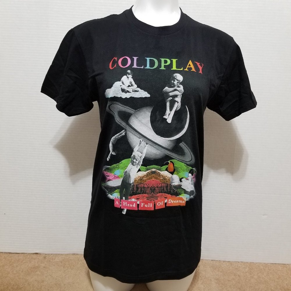 Coldplay shirt Small A Head Full Of Dreams collage graphic band merch